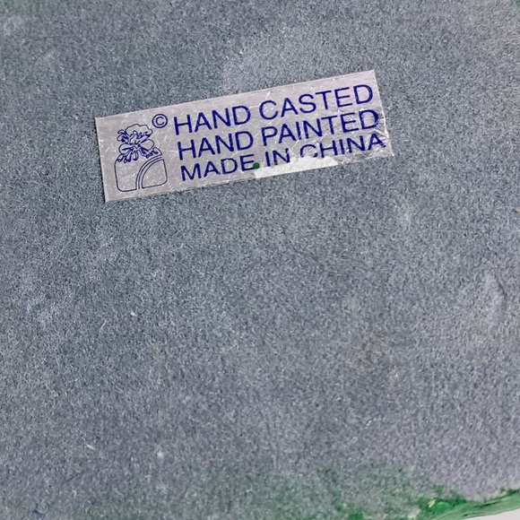 Vintage Hand Made Green White Pink Rose Candle Stick Holders - Picture 4 of 9